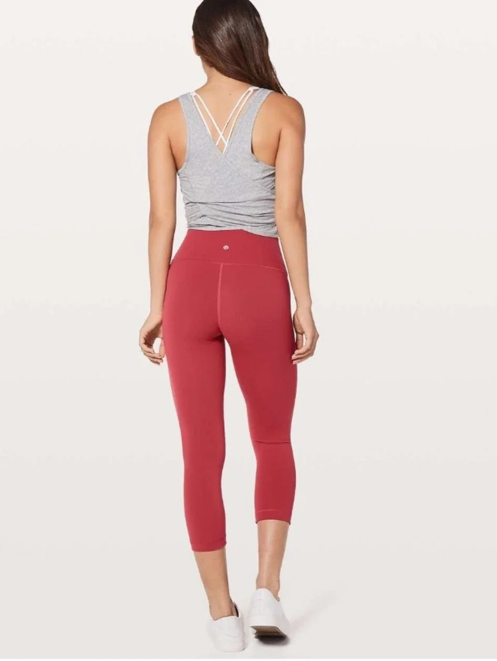 Lululemon Wunder Under Crop (Hi-Rise) in Vintage Rose